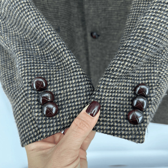 Vintage Men’s Wool Sport Coat 42L Tweed Preppy English Countryside Brown - Picture 11 of 12